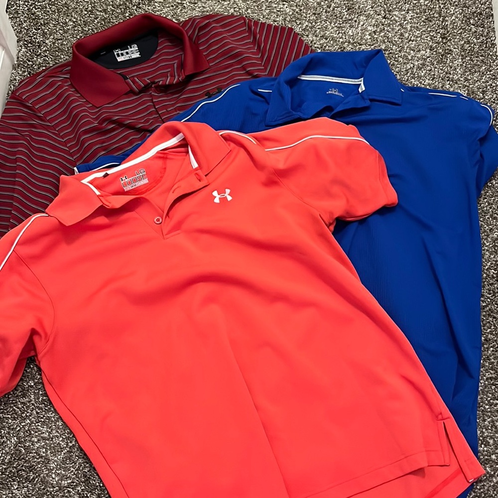 3 polo shirts men’s large